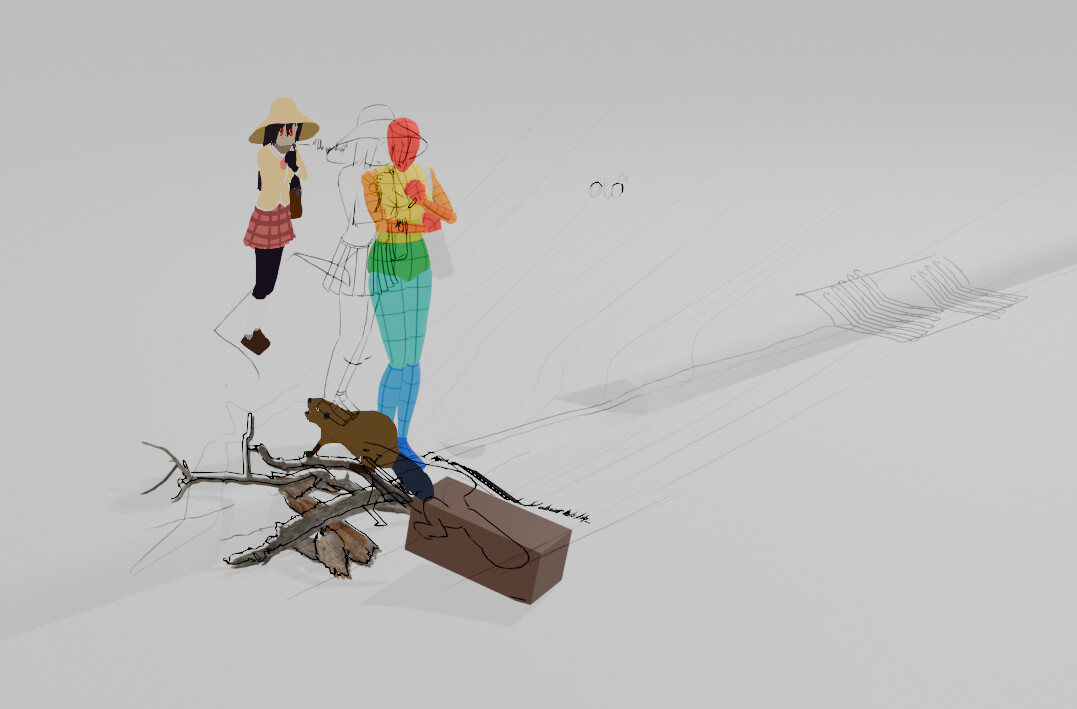 Made in Blender, despite having no idea how to make 2d art in blender